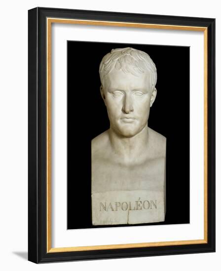 Bust of Napoleon Bonaparte - Marble Sculpture, 18Th-19Th Century-Antonio Canova-Framed Giclee Print