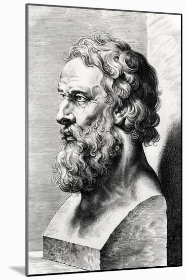 Bust of Plato (circa 427-circa 348 BC) Engraved by Lucas Emil Vorsterman (1595-1675)-Peter Paul Rubens-Mounted Giclee Print
