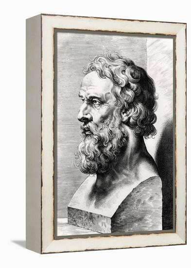 Bust of Plato (circa 427-circa 348 BC) Engraved by Lucas Emil Vorsterman (1595-1675)-Peter Paul Rubens-Framed Premier Image Canvas