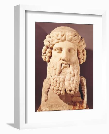 Bust of Plato (circa 428-circa 348 BC)-null-Framed Giclee Print