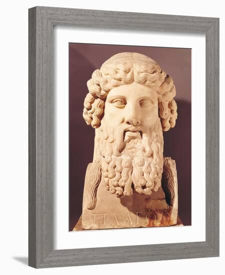 Bust of Plato (circa 428-circa 348 BC)-null-Framed Giclee Print