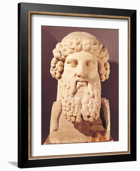 Bust of Plato (circa 428-circa 348 BC)-null-Framed Giclee Print