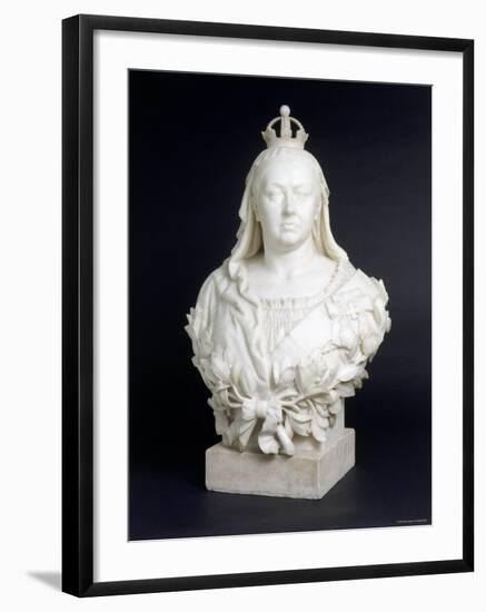 Bust of Queen Victoria in Marble, c.1888-Edward Gleichen-Framed Photographic Print