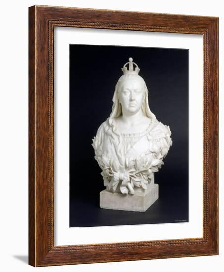 Bust of Queen Victoria in Marble, c.1888-Edward Gleichen-Framed Photographic Print