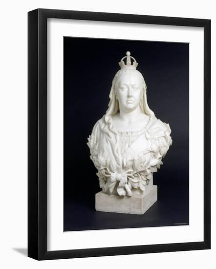 Bust of Queen Victoria in Marble, c.1888-Edward Gleichen-Framed Photographic Print