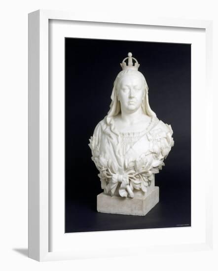 Bust of Queen Victoria in Marble, c.1888-Edward Gleichen-Framed Photographic Print