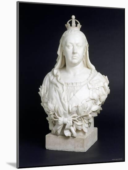 Bust of Queen Victoria in Marble, c.1888-Edward Gleichen-Mounted Photographic Print