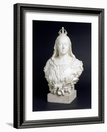 Bust of Queen Victoria in Marble, c.1888-Edward Gleichen-Framed Photographic Print