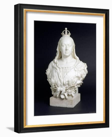 Bust of Queen Victoria in Marble, c.1888-Edward Gleichen-Framed Photographic Print