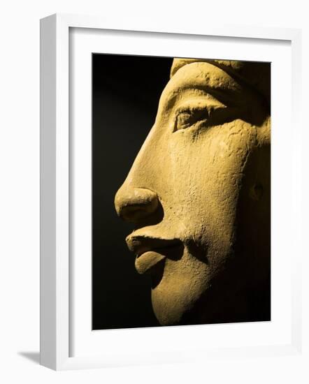 Bust of the 18th Dynasty Pharoah Akhenaten in the National Museum in Alexandria, Egypt-Julian Love-Framed Photographic Print