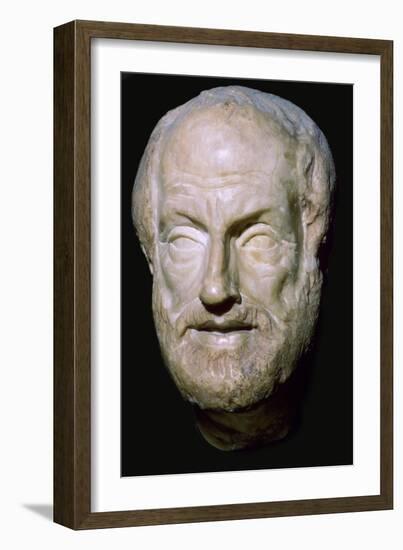 Bust of the Greek philosopher Aristotle, 4th century BC. Artist: Unknown-Unknown-Framed Giclee Print