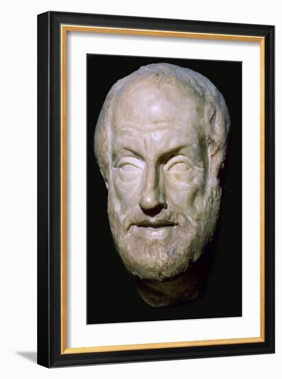 Bust of the Greek philosopher Aristotle, 4th century BC. Artist: Unknown-Unknown-Framed Giclee Print