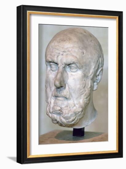 Bust of the Greek philosopher Chrysippus. Artist: Unknown-Unknown-Framed Giclee Print
