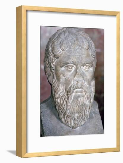 Bust of the Greek philosopher Plato, 4th century BC. Artist: Unknown-Unknown-Framed Giclee Print