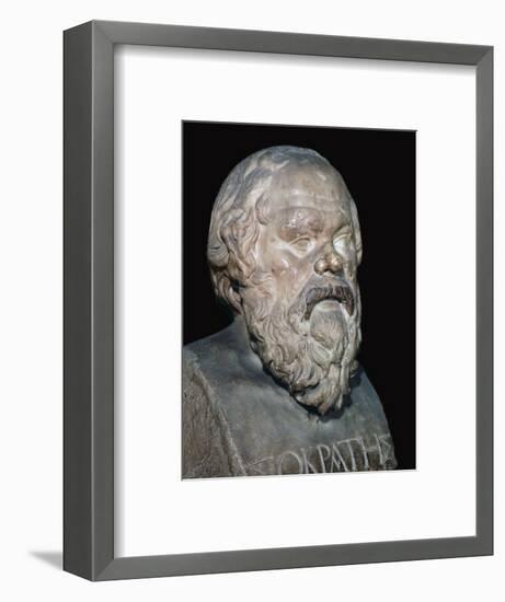 Bust of the Greek philosopher Socrates, 5th century BC. Artist: Unknown-Unknown-Framed Giclee Print