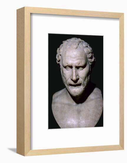 Bust of the Greek statesman Demosthenes, 4th century BC. Artist: Unknown-Unknown-Framed Photographic Print