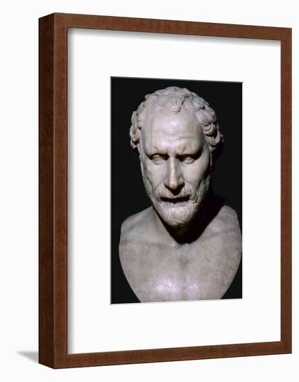 Bust of the Greek statesman Demosthenes, 4th century BC. Artist: Unknown-Unknown-Framed Photographic Print