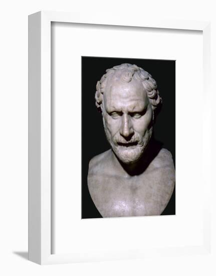 Bust of the Greek statesman Demosthenes, 4th century BC. Artist: Unknown-Unknown-Framed Photographic Print