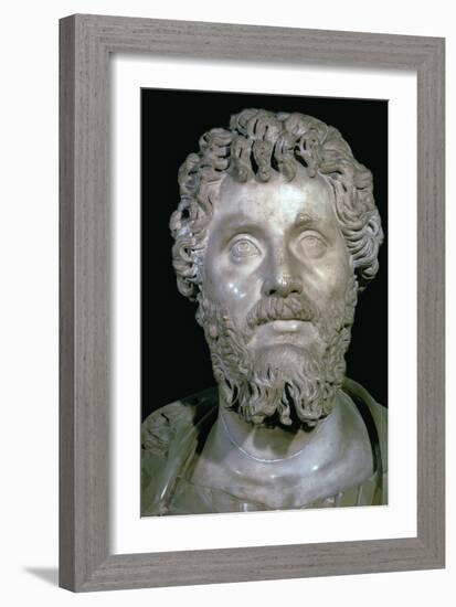 Bust of the Roman Emperor Septimius Severus, 2nd century. Artist: Unknown-Unknown-Framed Giclee Print