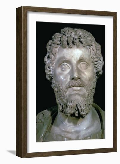 Bust of the Roman Emperor Septimius Severus, 2nd century. Artist: Unknown-Unknown-Framed Giclee Print