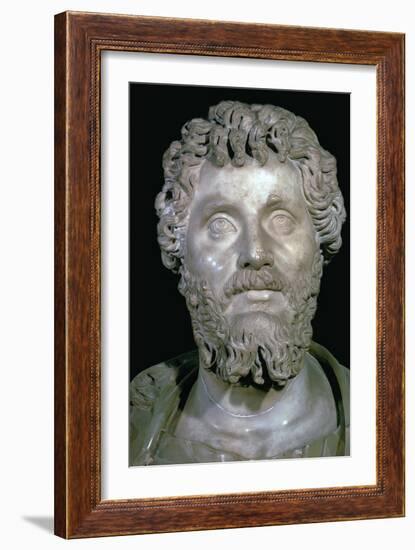 Bust of the Roman Emperor Septimius Severus, 2nd century. Artist: Unknown-Unknown-Framed Giclee Print