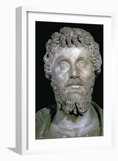 Bust of the Roman Emperor Septimius Severus, 2nd century. Artist: Unknown-Unknown-Framed Giclee Print