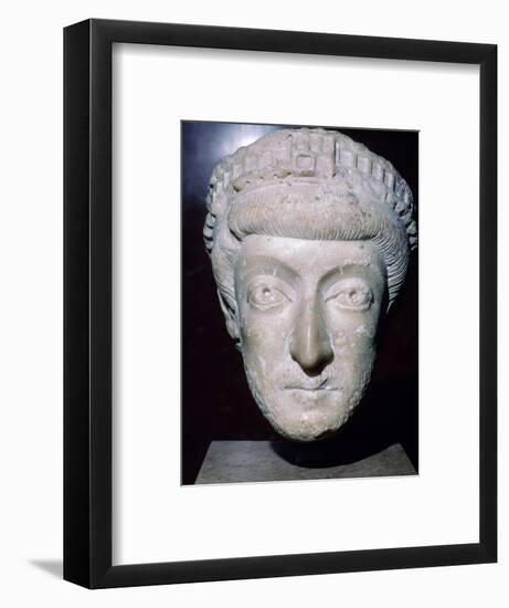 Bust of Theodosius II, 5th century. Artist: Unknown-Unknown-Framed Giclee Print