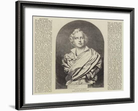 Bust of Waghorn, Erected at Port Said by M De Lesseps-null-Framed Giclee Print