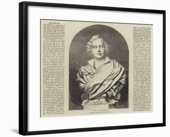 Bust of Waghorn, Erected at Port Said by M De Lesseps-null-Framed Giclee Print
