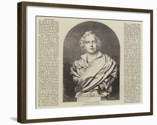 Bust of Waghorn, Erected at Port Said by M De Lesseps-null-Framed Giclee Print