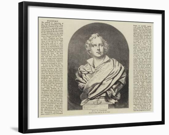 Bust of Waghorn, Erected at Port Said by M De Lesseps-null-Framed Giclee Print