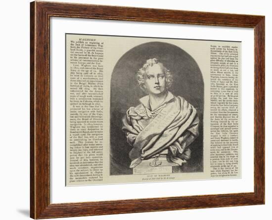 Bust of Waghorn, Erected at Port Said by M De Lesseps-null-Framed Giclee Print