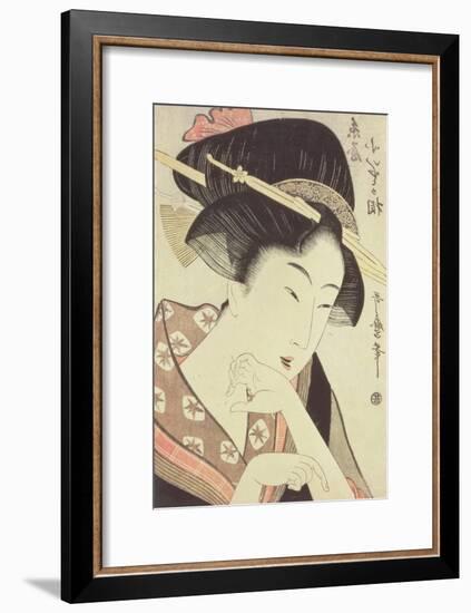 Bust Portrait of the Heroine Kioto of the Itoya-Kitagawa Utamaro-Framed Giclee Print