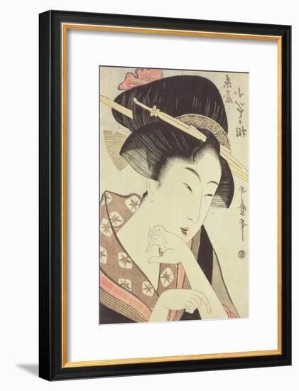 Bust Portrait of the Heroine Kioto of the Itoya-Kitagawa Utamaro-Framed Giclee Print