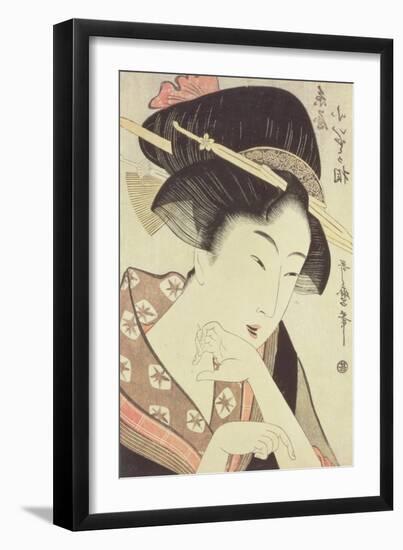 Bust Portrait of the Heroine Kioto of the Itoya-Kitagawa Utamaro-Framed Giclee Print