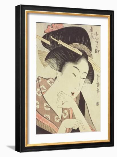 Bust Portrait of the Heroine Kioto of the Itoya-Kitagawa Utamaro-Framed Giclee Print