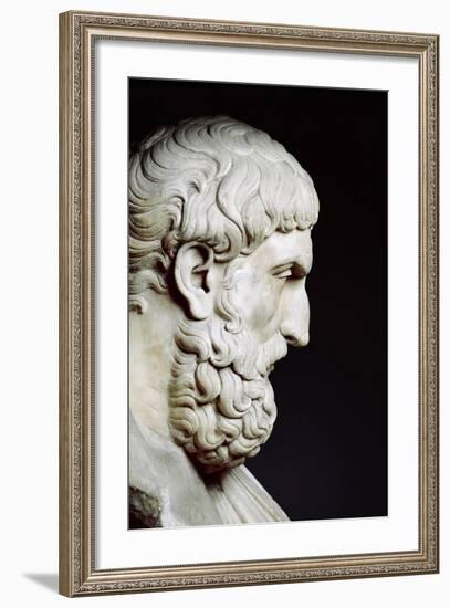 Bust Sculpture of Epicurus-null-Framed Photographic Print