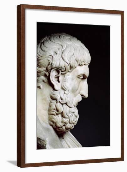 Bust Sculpture of Epicurus-null-Framed Photographic Print