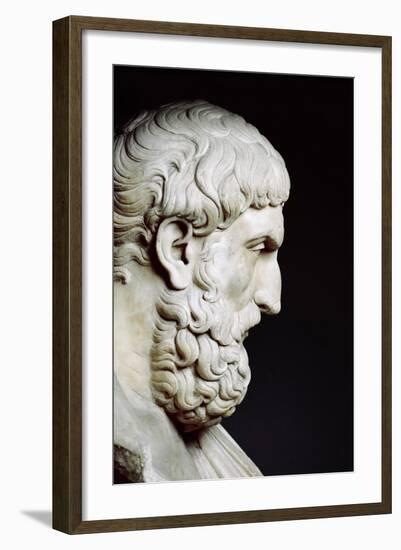 Bust Sculpture of Epicurus-null-Framed Photographic Print