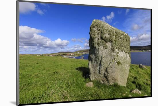 Busta Brae, Standing Stone, cloudscape and coastal views, Scotland-Eleanor Scriven-Mounted Photographic Print