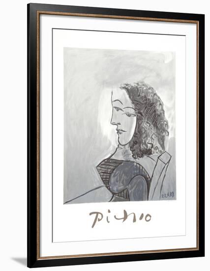 Buste de Femme aux Cheveux Bouchles-Pablo Picasso-Framed Collectable Print