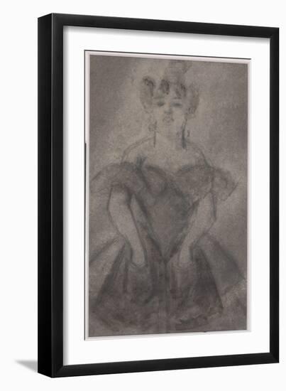 Buste De Femme (Pencil & Gouache on Paper)-Constantin Guys-Framed Giclee Print