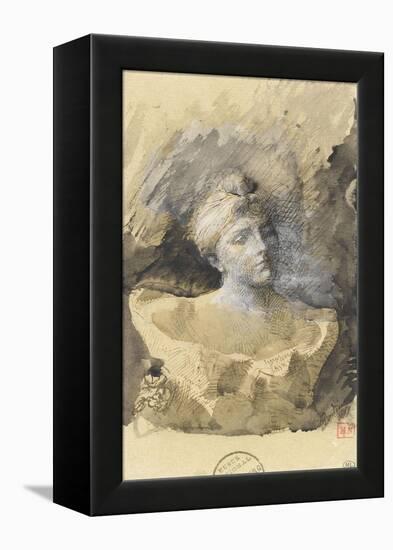 Buste de madame Vicumba-Auguste Rodin-Framed Premier Image Canvas