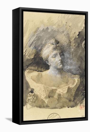 Buste de madame Vicumba-Auguste Rodin-Framed Premier Image Canvas