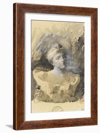 Buste de madame Vicumba-Auguste Rodin-Framed Giclee Print