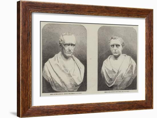 Busts of George and Robert Stephenson-null-Framed Giclee Print