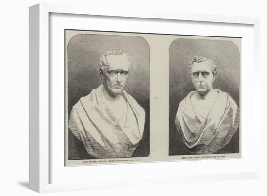 Busts of George and Robert Stephenson-null-Framed Giclee Print