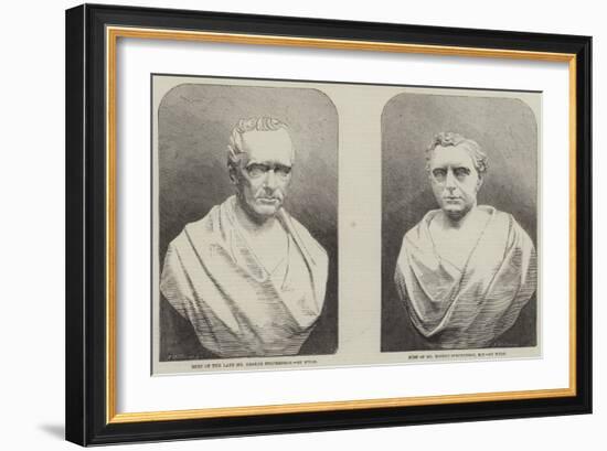 Busts of George and Robert Stephenson-null-Framed Giclee Print