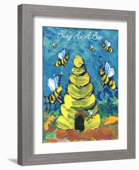 Busy As A Bee-sylvia pimental-Framed Art Print