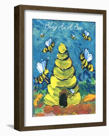 Busy As A Bee-sylvia pimental-Framed Art Print